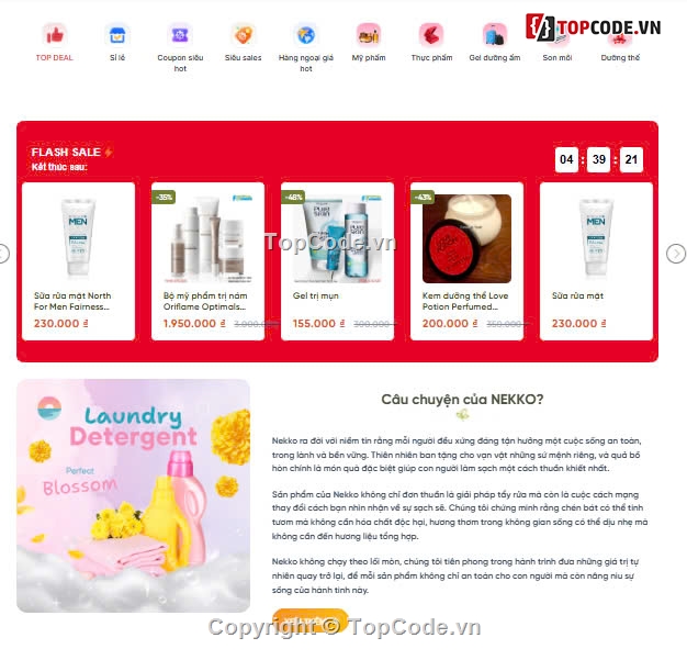 web mỹ phẩm,website chăm sóc sắc đẹp,shop mỹ phẩm,Sharecode Website Mỹ Phẩm Chăm Sóc Sắc Đẹp Cực Xịn